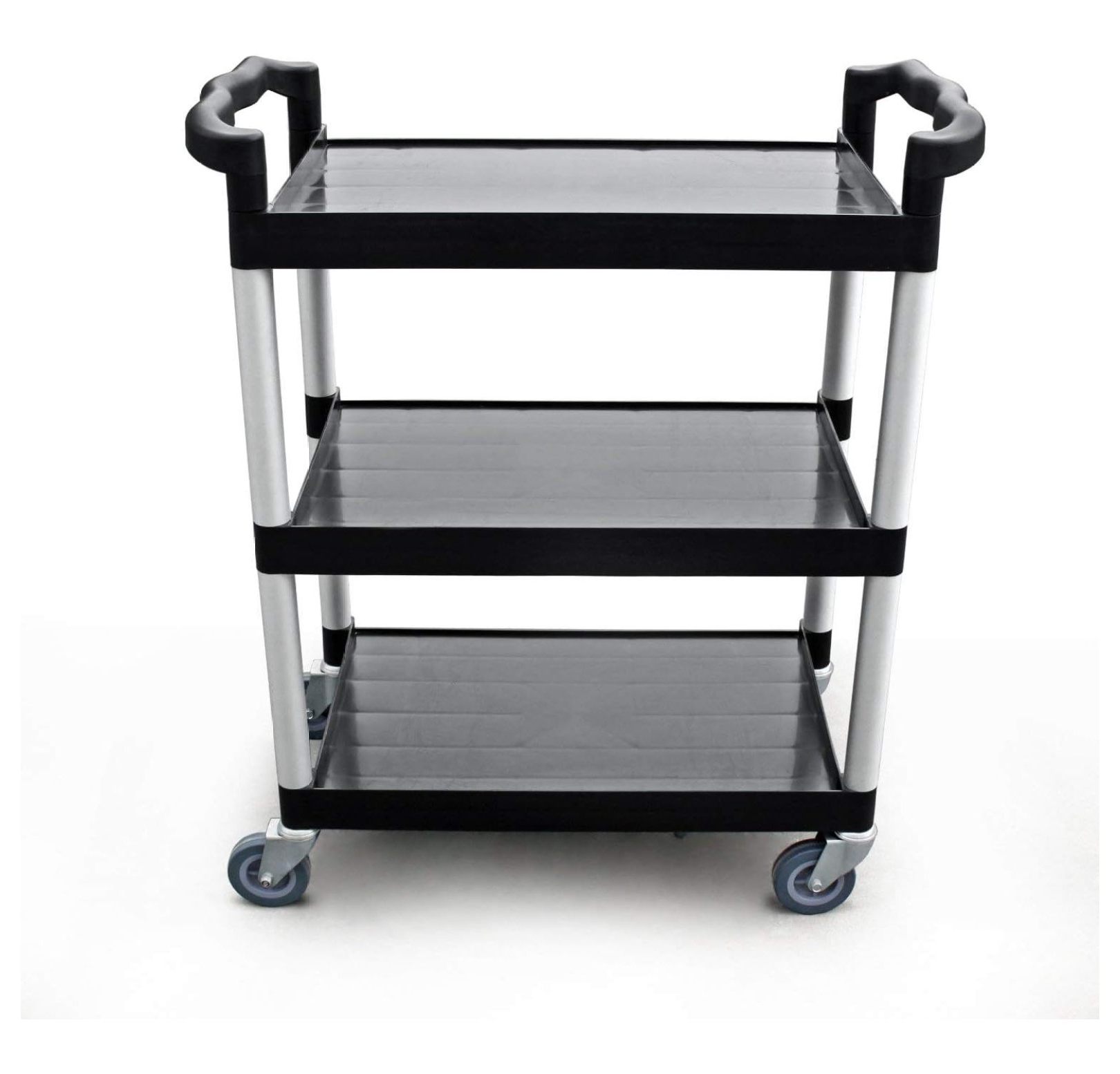 Omsix 54538 250-Pound Plastic 3-Tier Utility Bus Cart with Locking ...