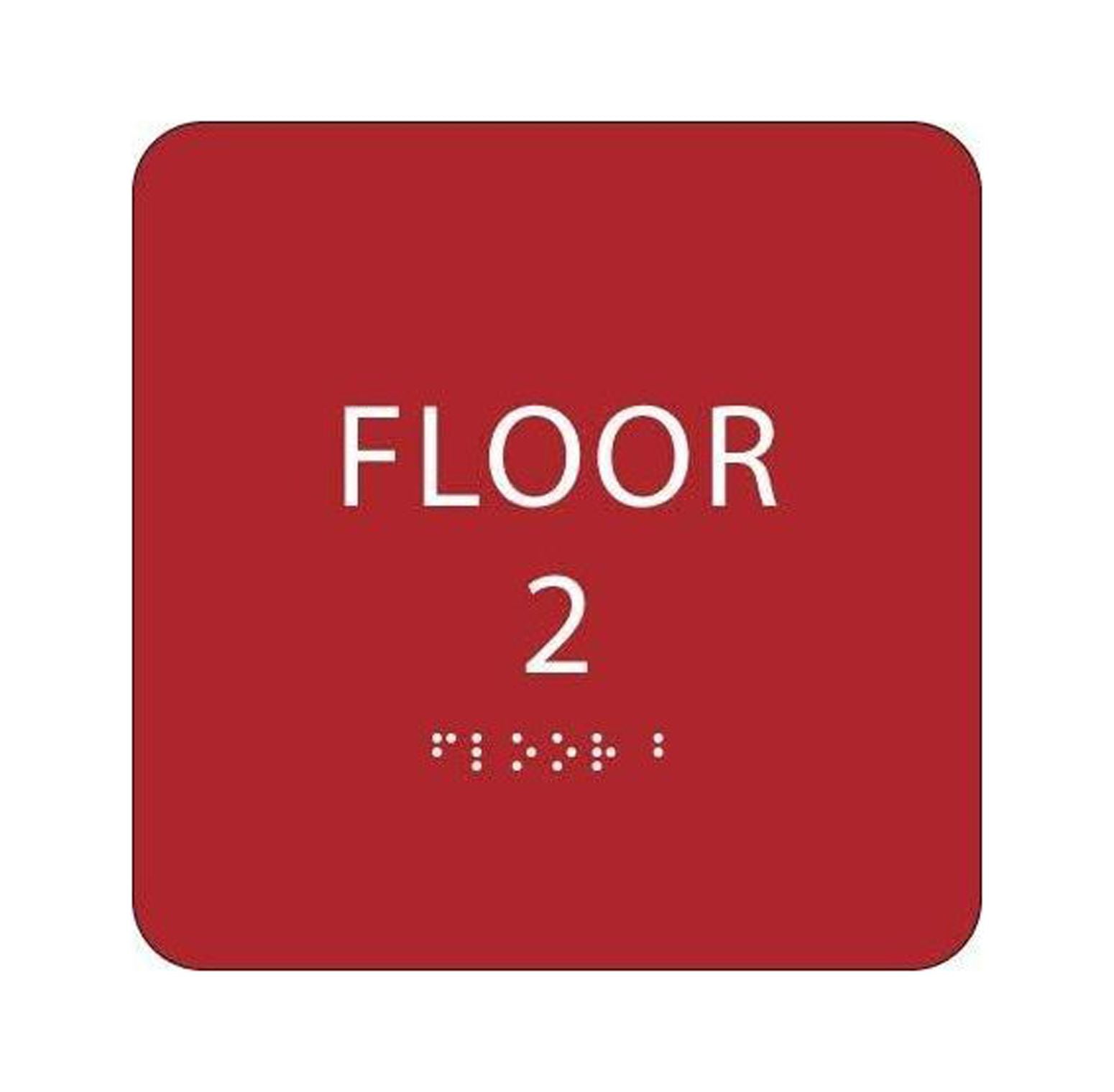 Omsix 6 X6 Floor 2 Sign ADA Compliant Tactile Grade 2 Braille omsix-6-x6-floor-2-sign-ada-compliant-tactile-grade-2-braille