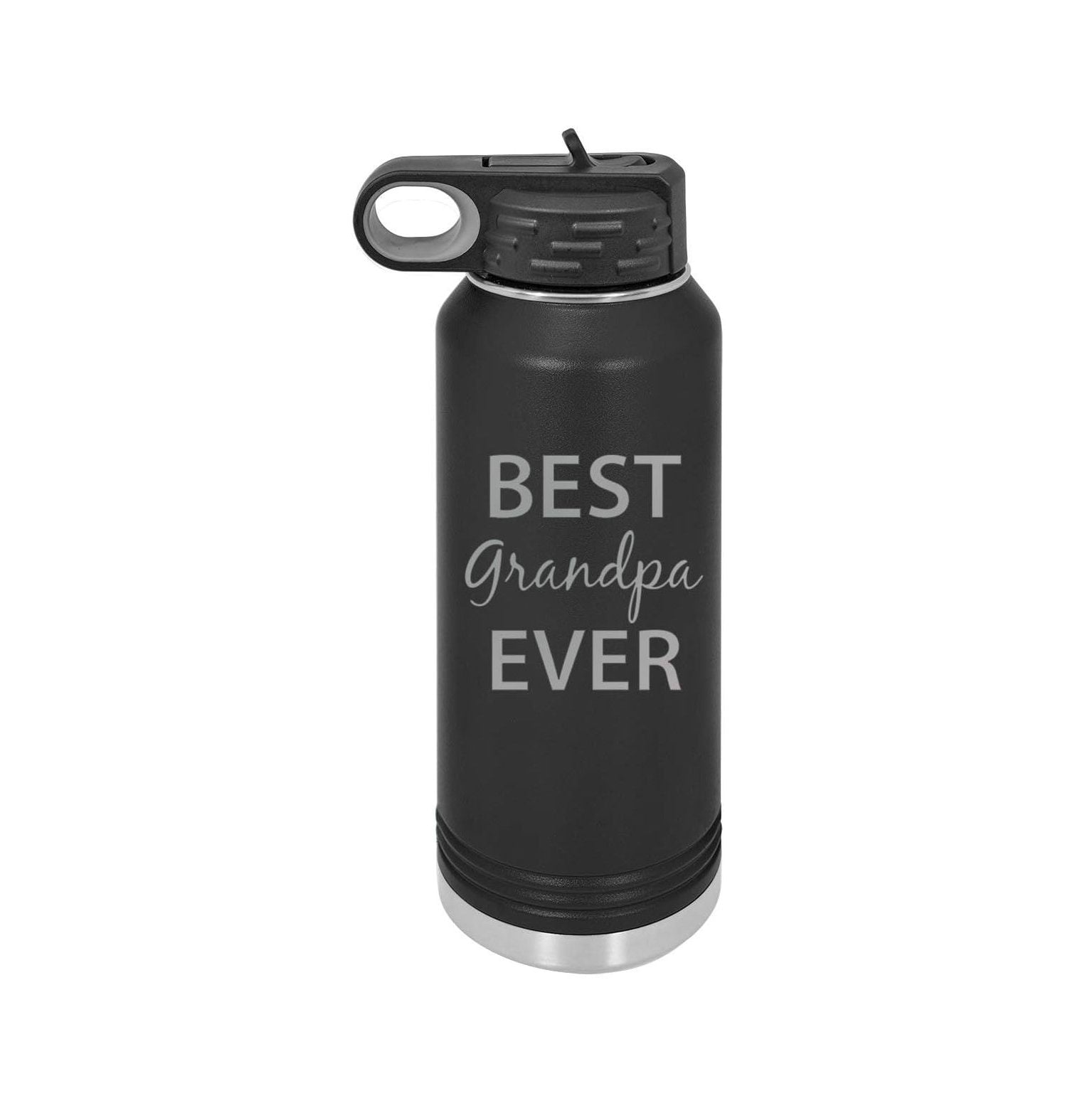Omsix Best Grandpa Ever Double Wall Insulated Stainless Steel Engraved Sports Water Bottle with