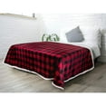 thumbnail image 1 of Omsix Black and Red Buffalo Plaid Fleece Blanket Queen Size, Soft Flannel Bed Blanket, Checkered Decorative Couch Sofa Blanket & Throws, Warm Cozy Farmhouse Blanket Fall Winter Gift, 90x90, 1 of 7