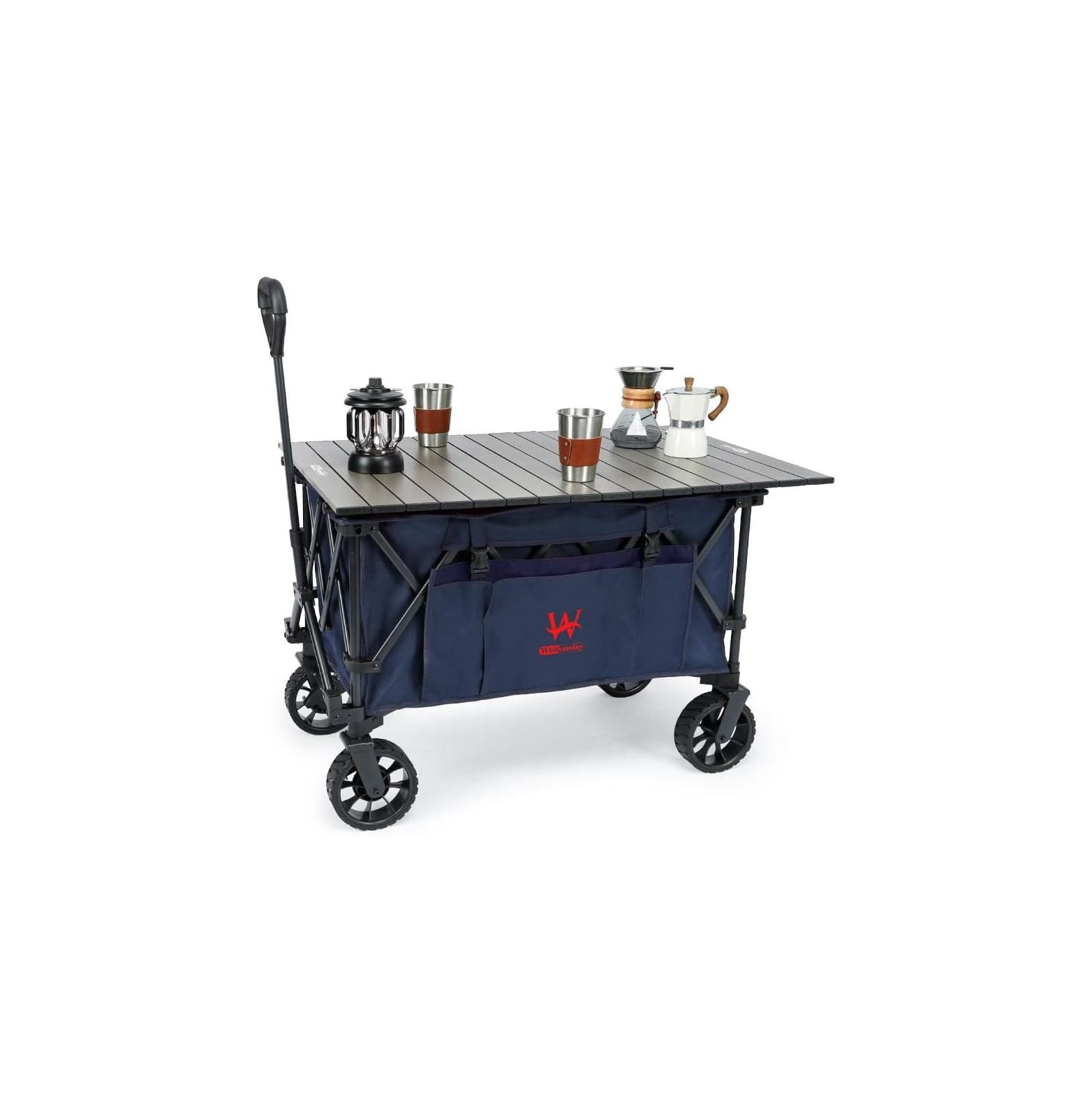 Omsix Compact Folding Collapsible Utility Camping Park Wagon Cart with ...