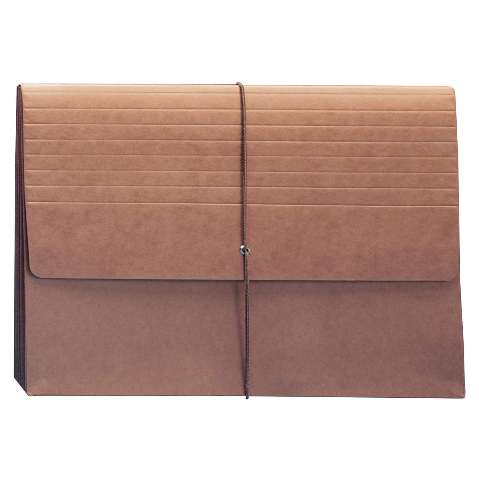 Omsix Expanding File Wallet, Flap and Cord Closure, 51/4" Expansion