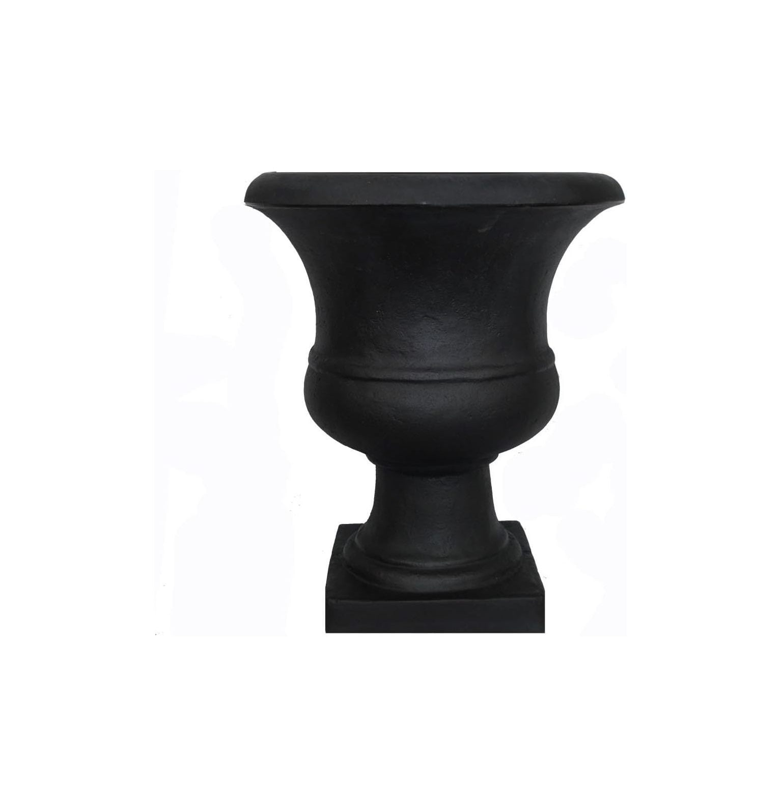 Omsix UR01BK Urn Small Garden Planter, 17-inch, Black - Walmart.com