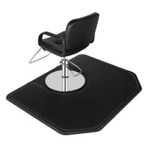 OmySalon 4'x5' Salon Mat for Hair Stylist Anti Fatigue Barber Floor Mats with Round Base, Comfort Salon Chair Mat for Hairdresser Standing