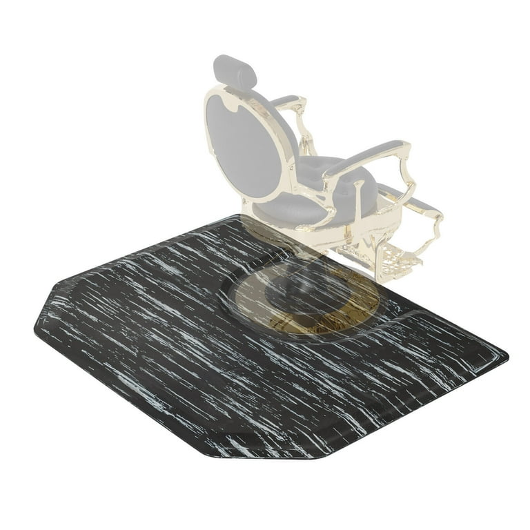 OmySalon 4 x5 Salon Mat for Hair Stylist Anti Fatigue Barber Floor Mats with Round Base Comfort Salon Chair Mat for Hairdresser Standing