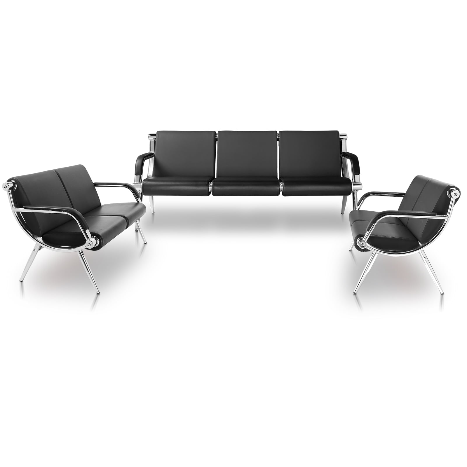 OmySalon 7-Seat Waiting Room Bench,Reception Bench Seating Office Chair ...