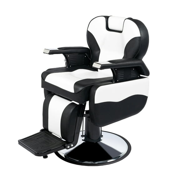 OmySalon Classic Barber Chair Reclining Hair Salon Stylist Chair All Purpose, Heavy Duty Hydraulic Pump, Adjustable Headrest, Tattoo Barbershop Beauty Spa Equipment