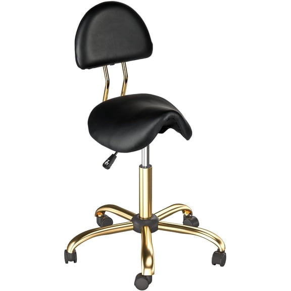 OmySalon Drafting Chair,Ergonomic Office Desk Chair with Back Support,Tall Adjustable Rolling Stool with Footrest & Thick Seat Cushion,Computer Chair for Salon Medical Spa Home Bar Kitchen, Black