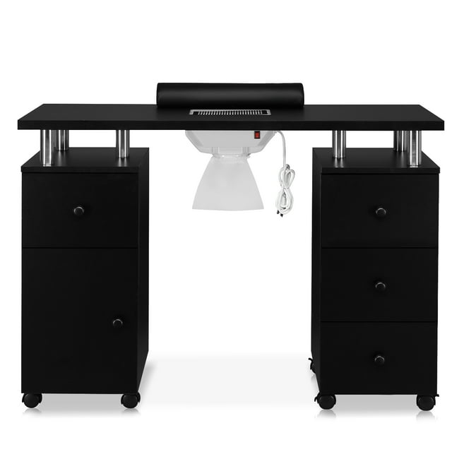 OmySalon Professional Manicure Table Nail Desk with Electric Dust