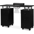 thumbnail image 1 of OmySalon New Manicure Nail Table w/Dust Collector&Wrist Rest, Rectangle Shape Installation Require, 1 of 9