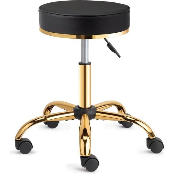 OmySalon Rolling Stool with Wheels, Hydraulic Massage Chair, Heart-Shaped Adjustable Salon Stool, Swivel Stools for Hair Stylist, Vanity SPA, Bar, Barber, Home Office, Tattoo, Hot Pink