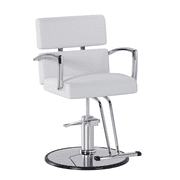 OmySalon Salon Chair Heavy Duty for Stylist, Barber Chair White 360 Degree Swivel, Hydraulic Pump for Hair Cutting, Beauty Spa Styling Hairdressing Tattoo Equipment