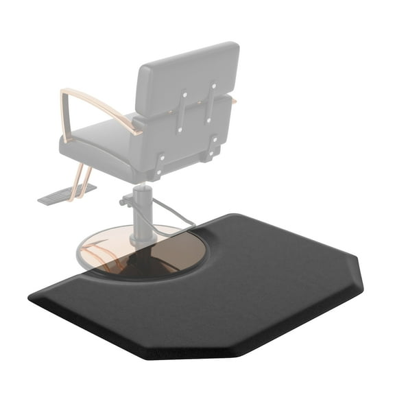 OmySalon Salon Mat for Hair Stylist 3’x4’x7/8'' Anti Fatigue Barber Floor Mat with Round Base, Salon Chair Mat for Hairdresser Standing