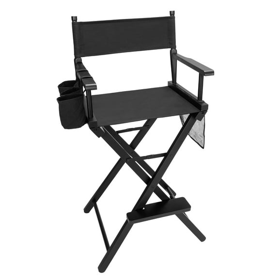 OmySalon Steel Indoor Folding Chair, Black