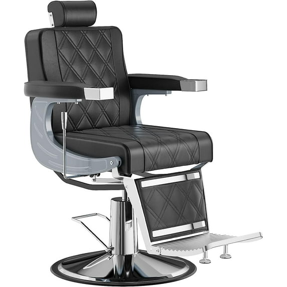 OmySalon Vintage Barber Chairs for Barbershop Heavy Duty Professional Salon Chair for Hair Stylist, Reclining All Purpose Chair Hydraulic Adjustable Headrest, Beauty Spa Styling Shampoo Equipment