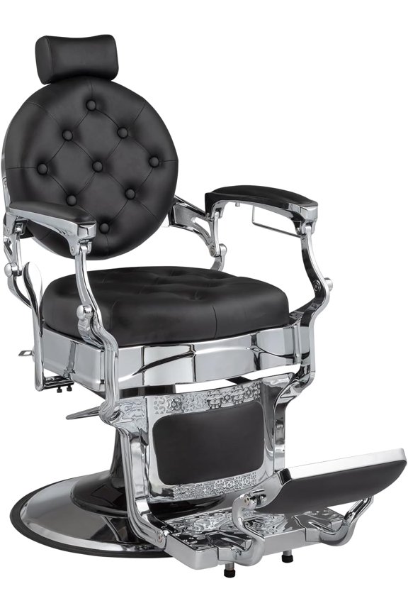 Vintage Barber Chairs for Barbershop, Reclining Salon Chair for Hair Stylist, Hydraulic All Purpose Styling Chair with Headrest, Barbershop Beauty Spa Shampoo Hairdressing Equipment