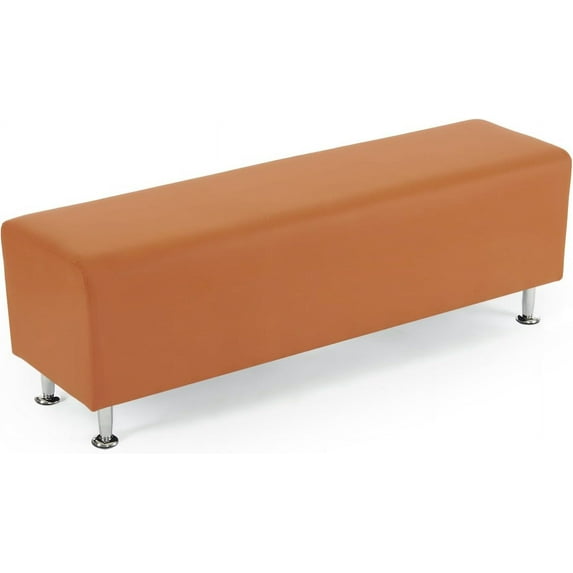 OmySalon Waiting Room Bench Seating Faux Leather, 53.9’’ Office Guest Chair Reception Chair, Lobby Furniture for Conference Room Beauty Salon Barbershop Small Space