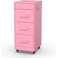 thumbnail image 1 of OmySalon Wood Salon Trolley Cart with Wheels, Hair Cart Mobile Storage Cabinet, Hairdressing Styling Tools Organizer, Rolling Salon Station for Beauty Spa Barbershop Tattoo, Pink, 1 of 7
