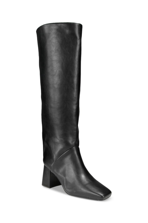 Millerr Stovepipe Boots for Women, Black Smooth, 9.5M