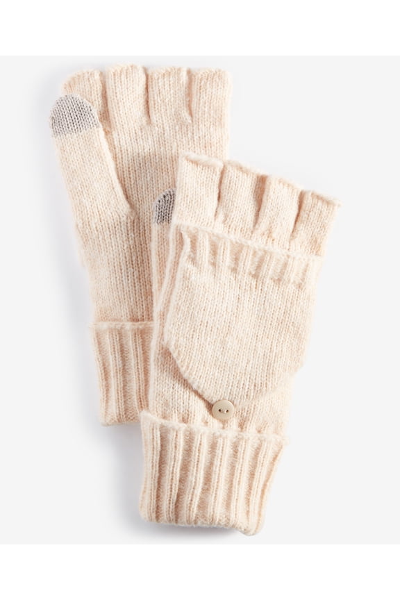 Women's Wide-Ribbed Pop Top Gloves, OAT, One Size