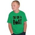 thumbnail image 1 of On A Boat Fishing Cruise Ship Angler Crewneck T Shirts Boy Girl Teen Brisco Brands XS, 1 of 6