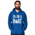 thumbnail image 1 of On A Boat Fishing Cruise Ship Angler Hoodie Sweatshirt Women Men Brisco Brands L, 1 of 6