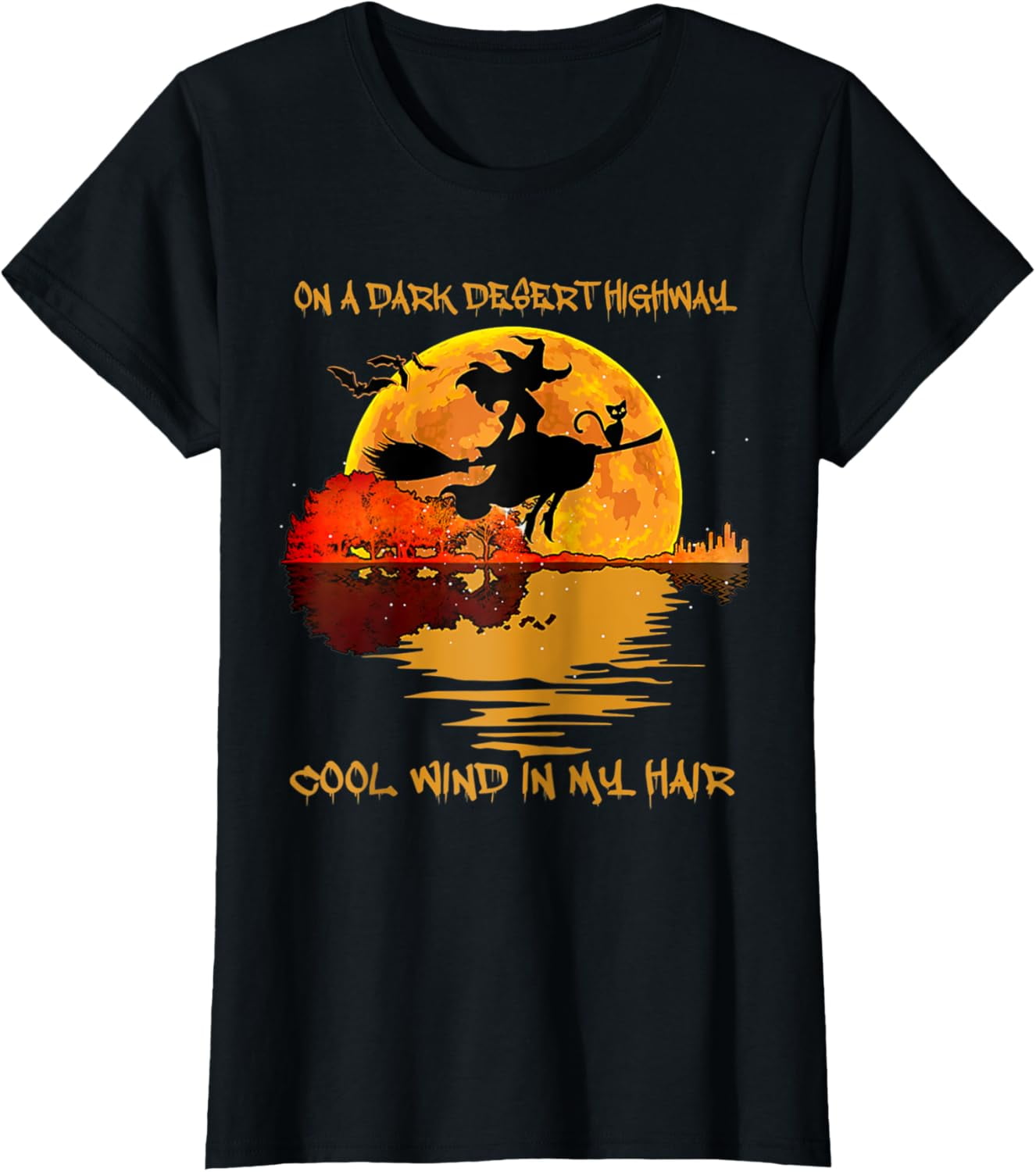 On A Dark Desert HighwayCool Wind In My Hair Witch Raglan TShirt