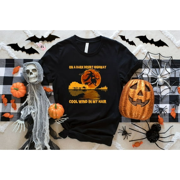 On A Dark Desert Highway Retro Shirt: Halloween Trick-or-Treat Tee, Adventure T-shirt