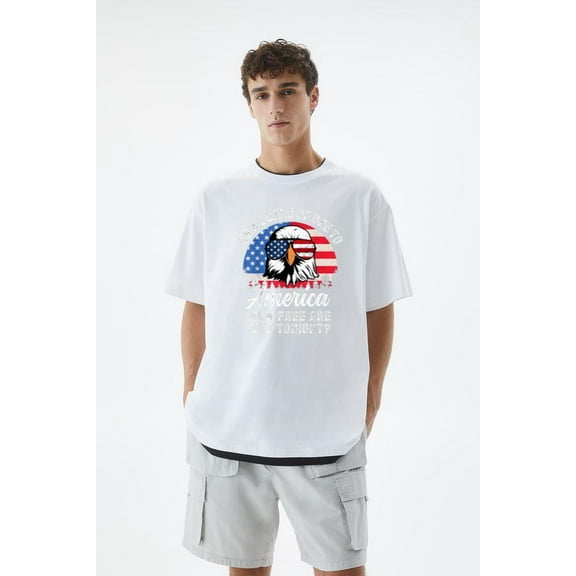 On A Scale Of One To America How Free Are You Tonight Shirt, for men & women, up to size 5XL