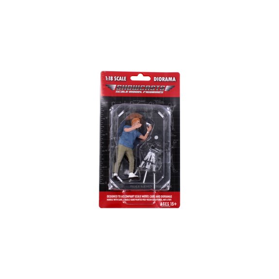 On Air Figure 5, Camera Guy w/Accessory, Blue /Green - Showcasts AD-18405 - 1/18 Scale Figurine