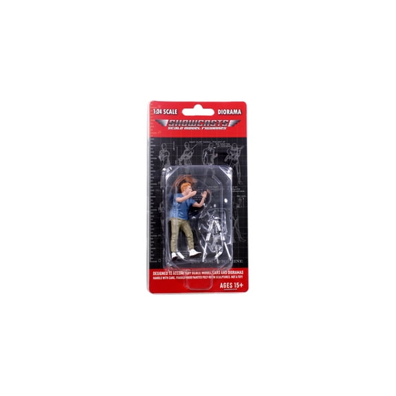 On Air Figure 5, Camera Guy w/Accessory, Blue /Green - Showcasts AD-24405 - 1/24 Scale Figurine