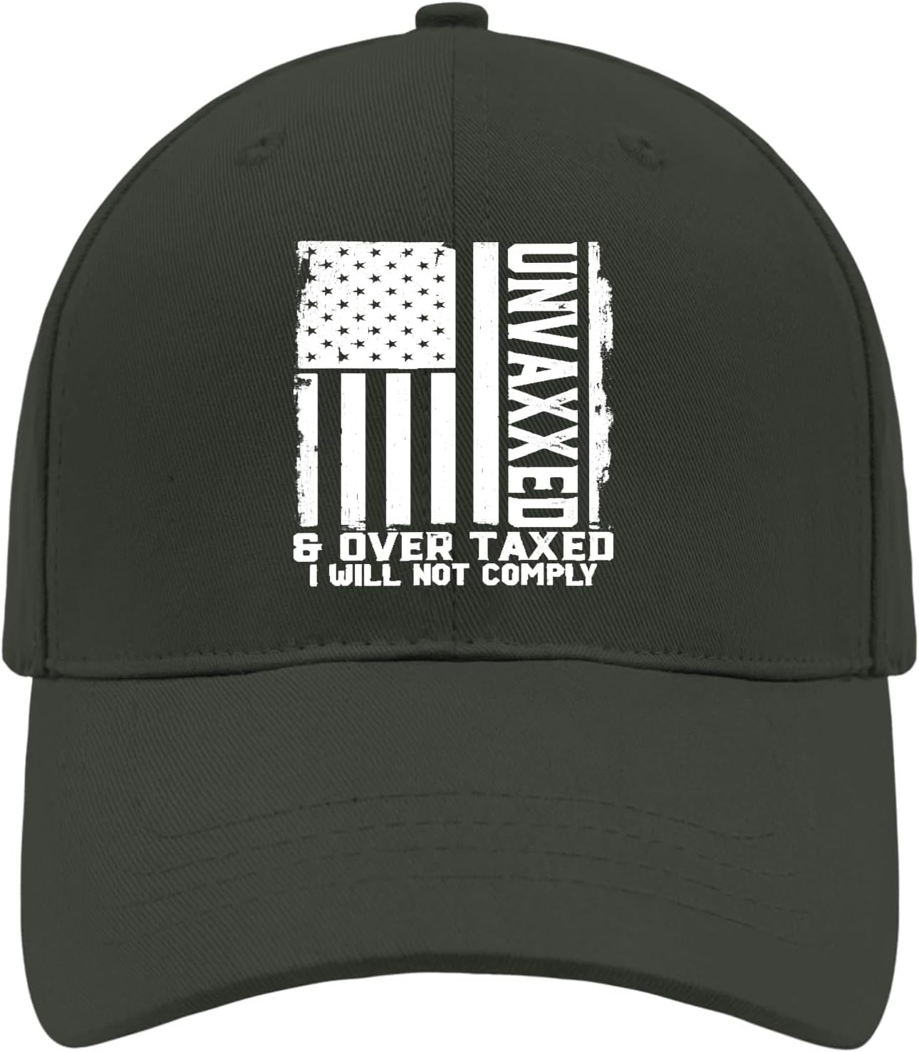 On Back Unvaxxed and Overtaxed Vintage Hats for Men Baseball Caps for