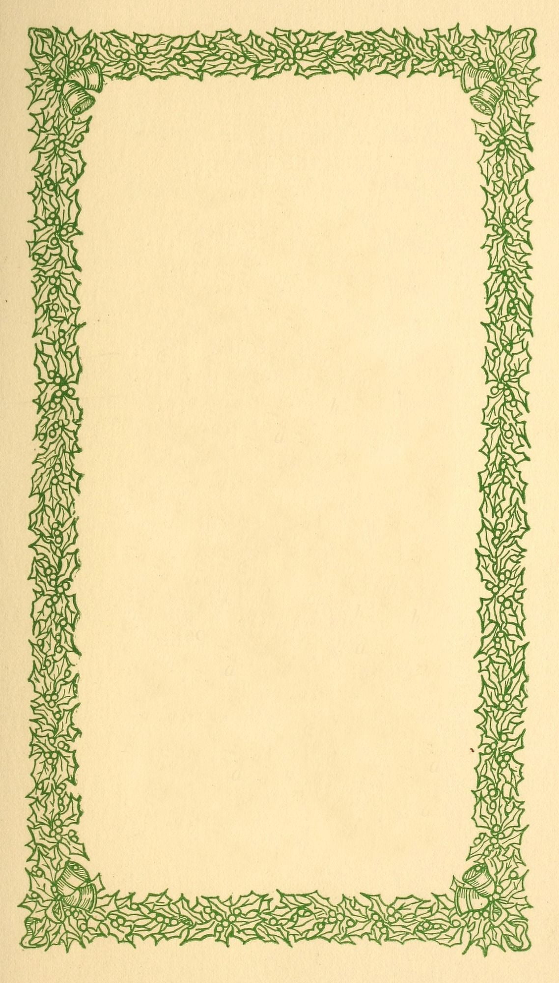 On Christmas-eve 1910 Holly frame Canvas Art - Unknown (24 x 36)