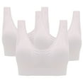 thumbnail image 1 of Aofany Women's 3-Pack Sports Bra Without Wire Free Support Solid Color Breathable Yoga Running Underwears Holiday Multicolor L, 1 of 3