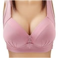 thumbnail image 1 of Aofany Women's Bra Solid Wire Free Underwear One-Piece Bra Everyday Back Buckle Underwear, 1 of 3