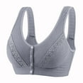 thumbnail image 1 of Aofany Women's Front Button No Steel Ring Lactation Bra Back Adjustment Yoga Running BraGray XL, 1 of 2