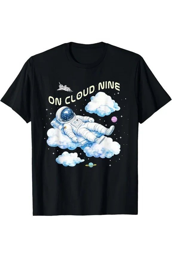 On Cloud Nine 9th Birthday Outer Space T-Shirt