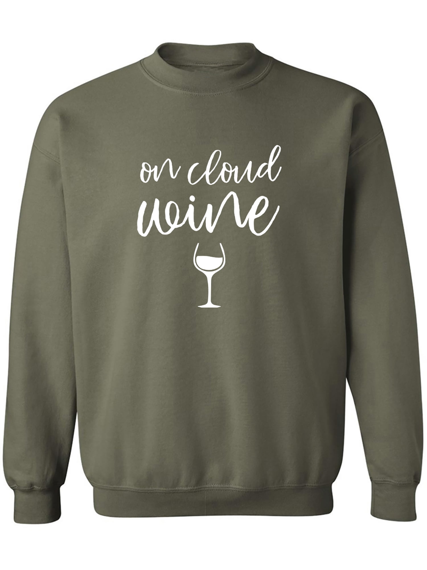 Grape Wine Pattern Print Women Off Shoulder Sweatshirt