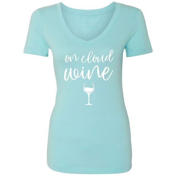 On Cloud Wine Womens V-Neck T-Shirt