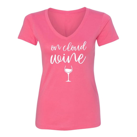 On Cloud Wine Womens V-Neck T-Shirt