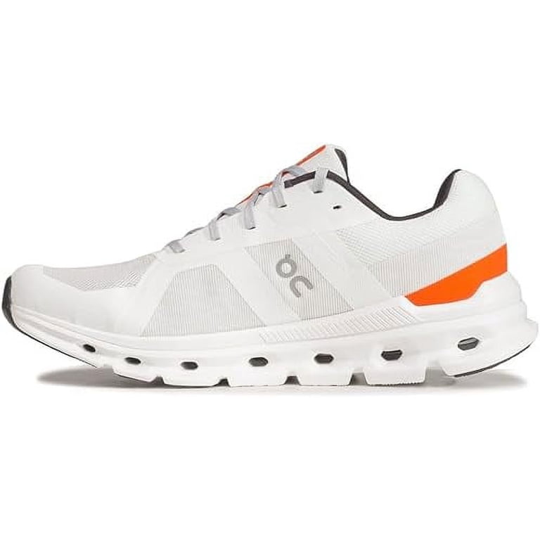On Men\'s Cloudrunner Undyed
White/Flame size 8 women 9.5 unisex; new ON Cloudrunner Wide Undyed White Flame W for sale | eBay main image 2