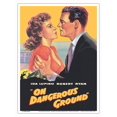 thumbnail image 1 of On Dangerous Ground - Starring Ida Lupino Robert Ryan - Vintage Film Noir Movie Poster c.1952 - Master Art Print (Unframed) 9in x 12in, 1 of 4