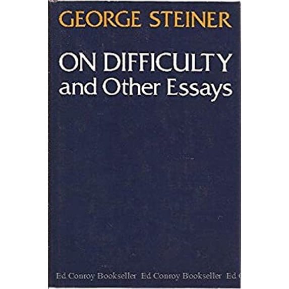 Pre-Owned On Difficulty and Other Essays (Hardcover) 0192122088 9780192122087