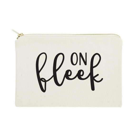 On Fleek Cotton Canvas Cosmetic Bag