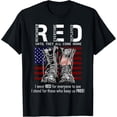 thumbnail image 1 of On Friday We Wear Red Military R.E.D Friday Military Remember Everyone Deployed Unisex-Adults US Flag T-Shirt Black Small Classic Fit Short Sleeve, 1 of 2
