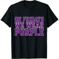 thumbnail image 1 of On Fridays We Wear Purple High School Football Team Pride T-Shirt, 1 of 3