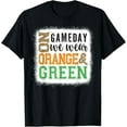 thumbnail image 1 of On Gameday Football We Wear Orange And Green Leopard Print T-Shirt, 1 of 4