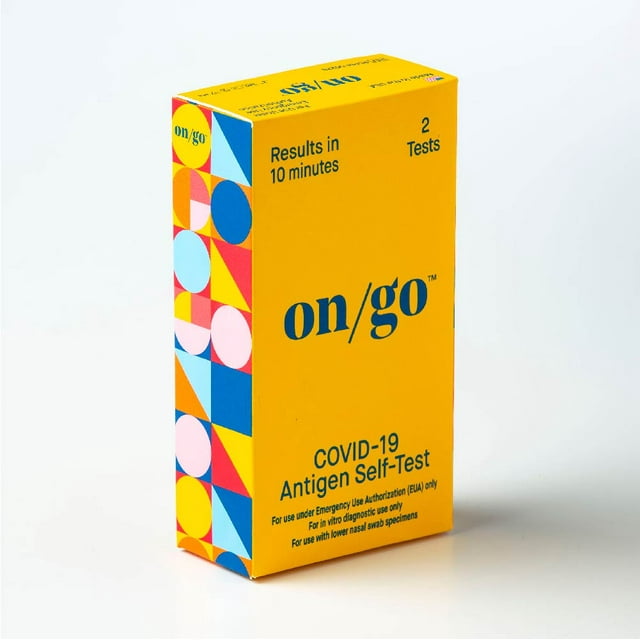 On/Go COVID-19 Antigen Self-Test - Tech-Enabled, At-Home Covid Test (OTC)- Results in 10 Minutes - 2 Test Kit
