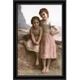 thumbnail image 1 of On Greve 28x40 Large Black Ornate Wood Framed Canvas Art by William-Adolphe Bouguereau, 1 of 2