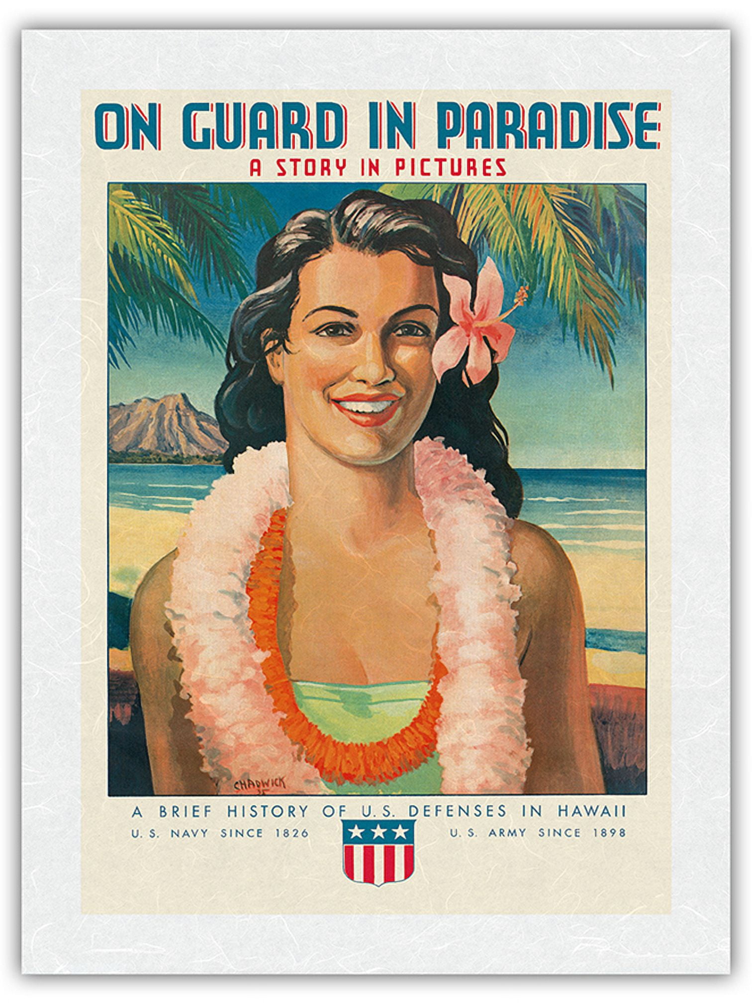 On Guard in Paradise - Hawaiian Hula Girl - Vintage Hawaiian Magazine ...